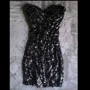 Black sequin dress
